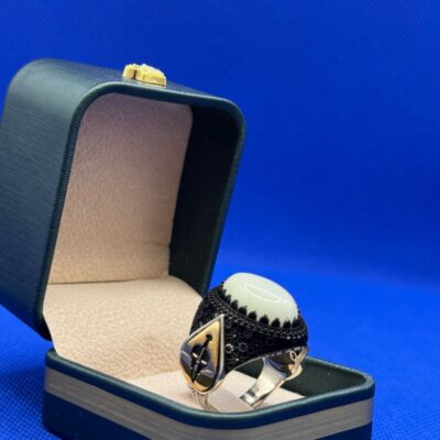 خاتم بحجر فسفوري كيضوي فالظلام نقرة حرة